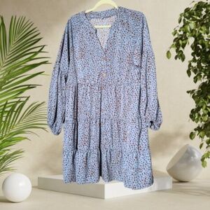 Beautiful Blue Women's Dress - Size Large